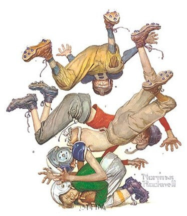 First Down by Norman Rockwell